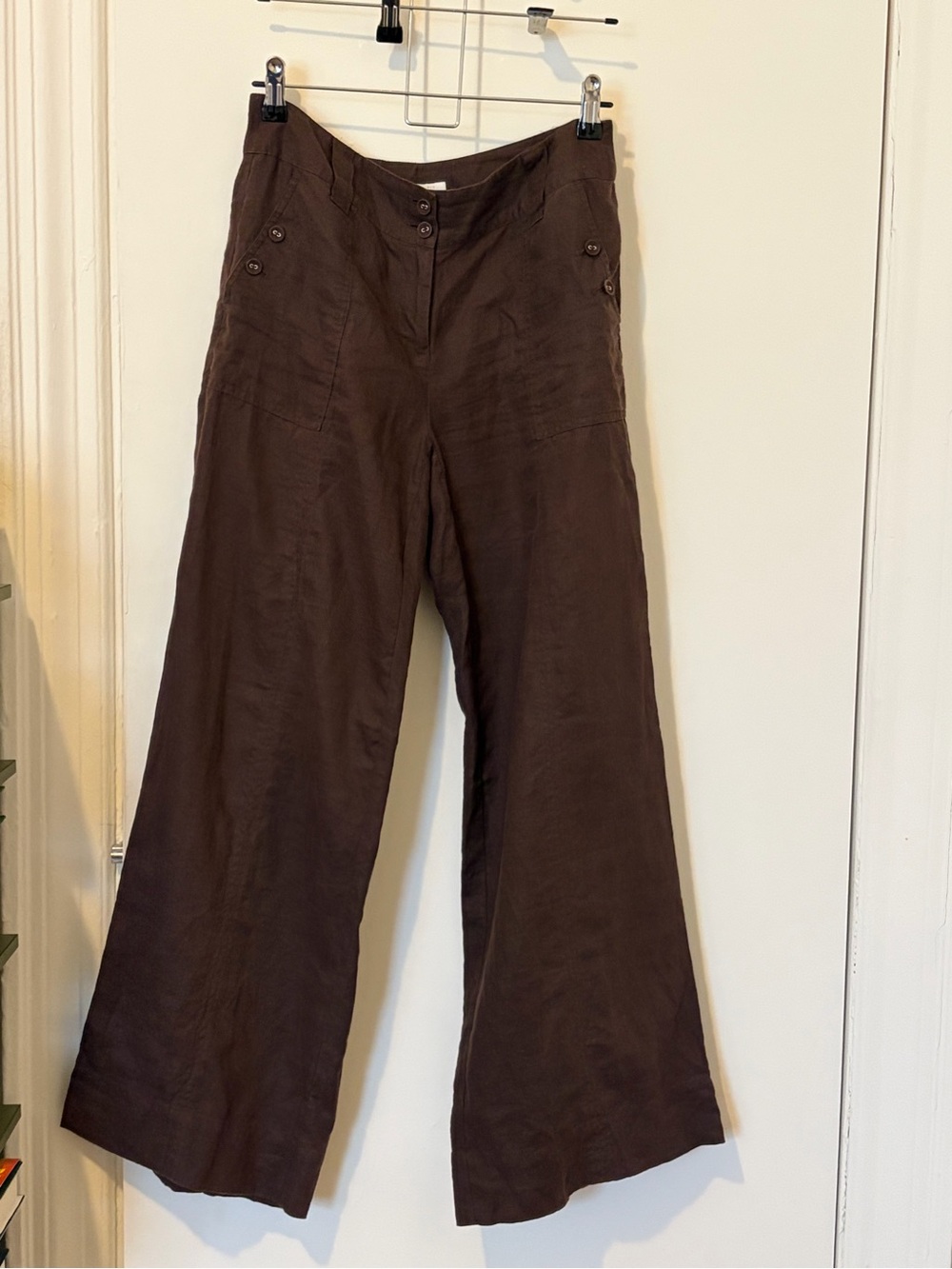 Charter Club Chocolate Brown Boot Cut Linen Pants
